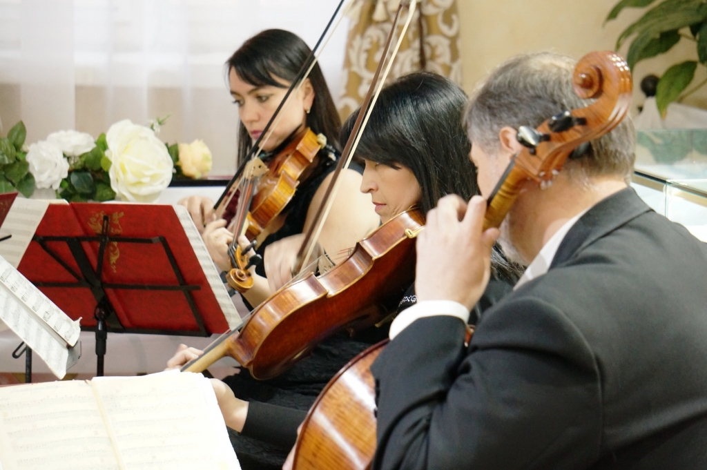 Во время мероприятия оркестр играл музыку, Фото с места события собственное