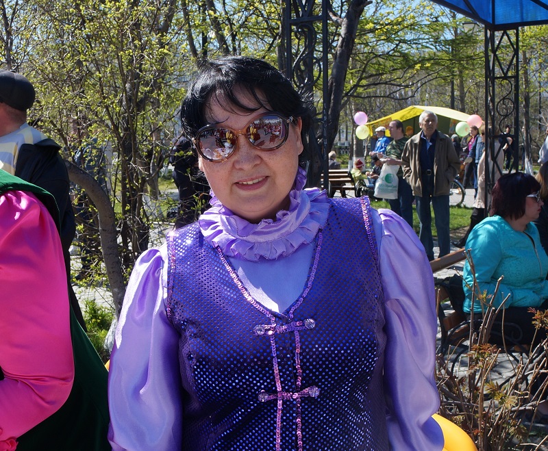 Член организации представителей татарского и башкирского народов Альмира Самарханова, Фото с места события собственное