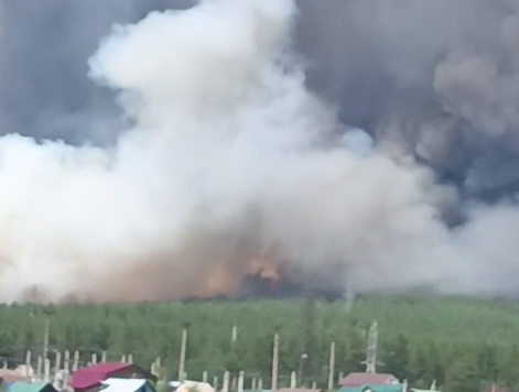 Пожар в Атамановке Кадр из видео