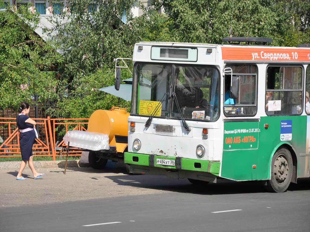 Схему движения автобуса №67 "перекроили" в Иркутске, Фото с места события собственное