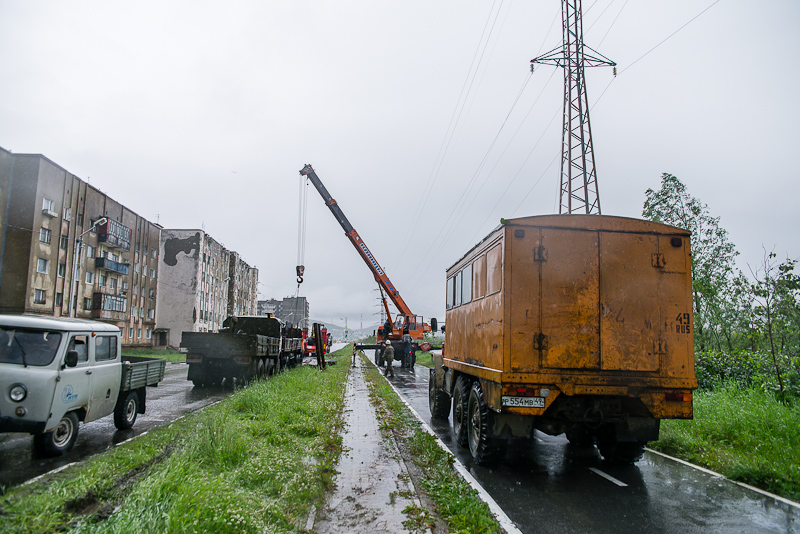 Укрепление ЛЭП, Фото с места события собственное