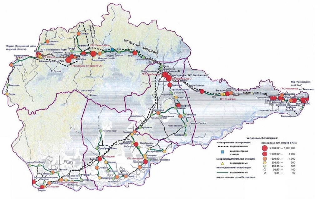 Хабаровск карта газификации