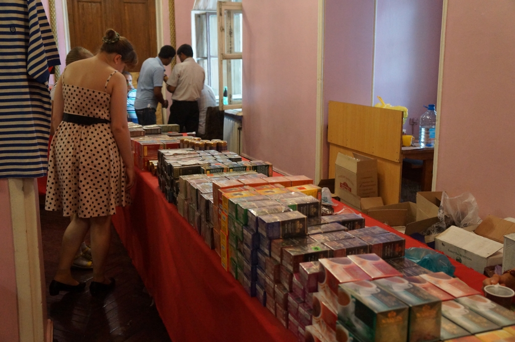 Прилавки с индийским чаем, Фото с места события собственное