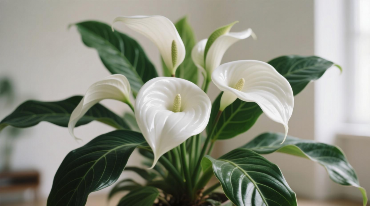 1 таблетка - и спатифиллум королева подоконника: растут по 4 бутона размером с ладонь ИИ &quotQwen&quot (18+)