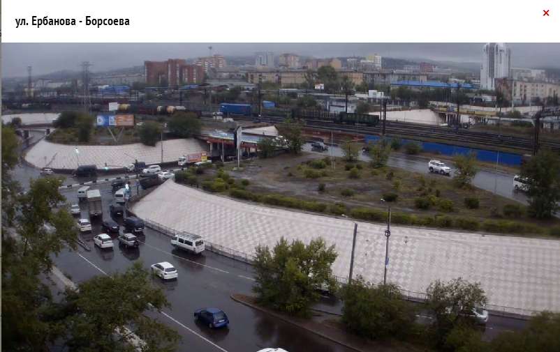 Мощный ливень накрыл столицу Бурятии минувшей ночью. Скриншот с сайта trafjam.ru, Фото с места события из других источников