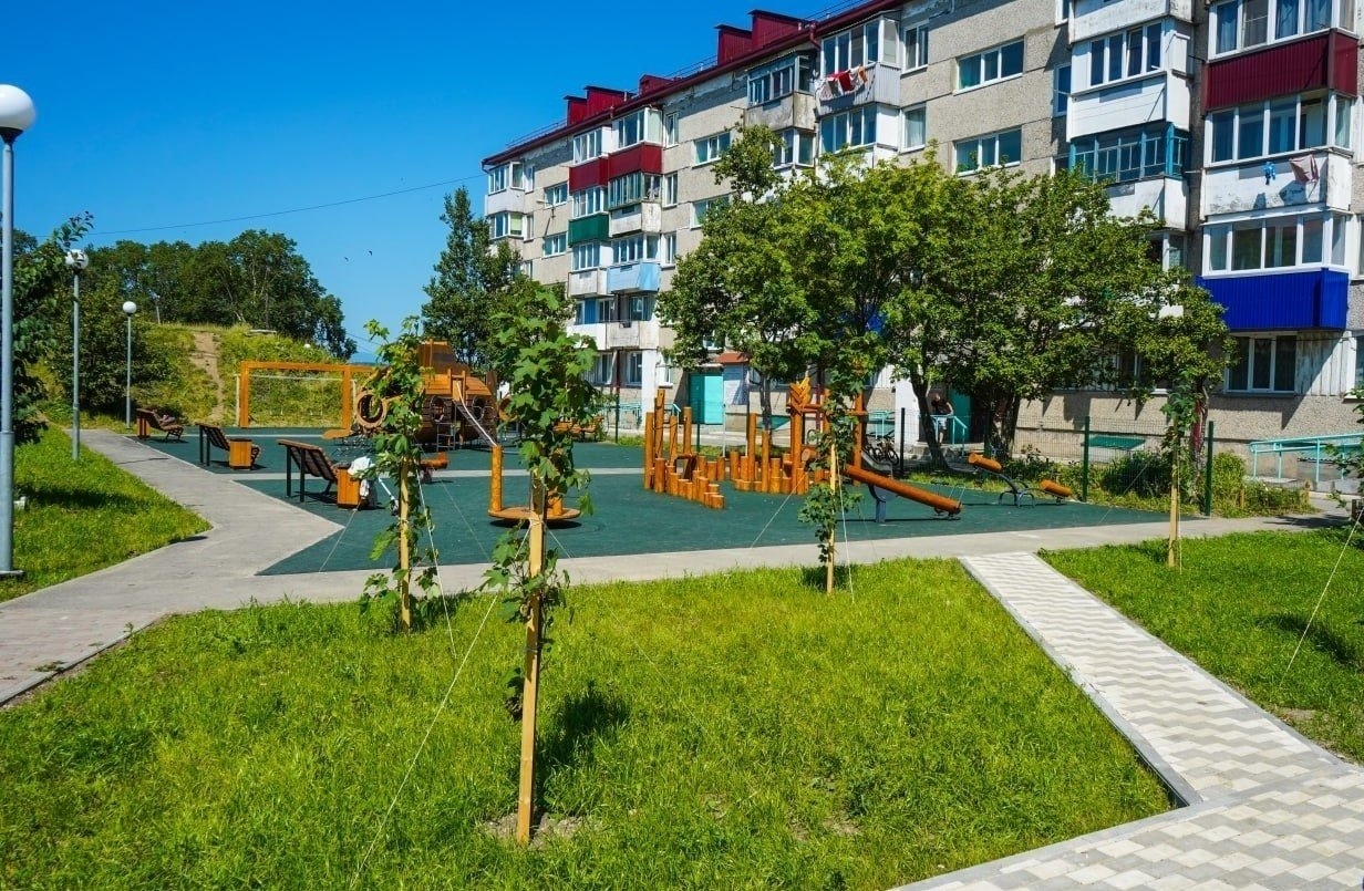 Ремонт дворов в Сахалинской области пресс-служба министерства жилищно-коммунального хозяйства Сахалинской области