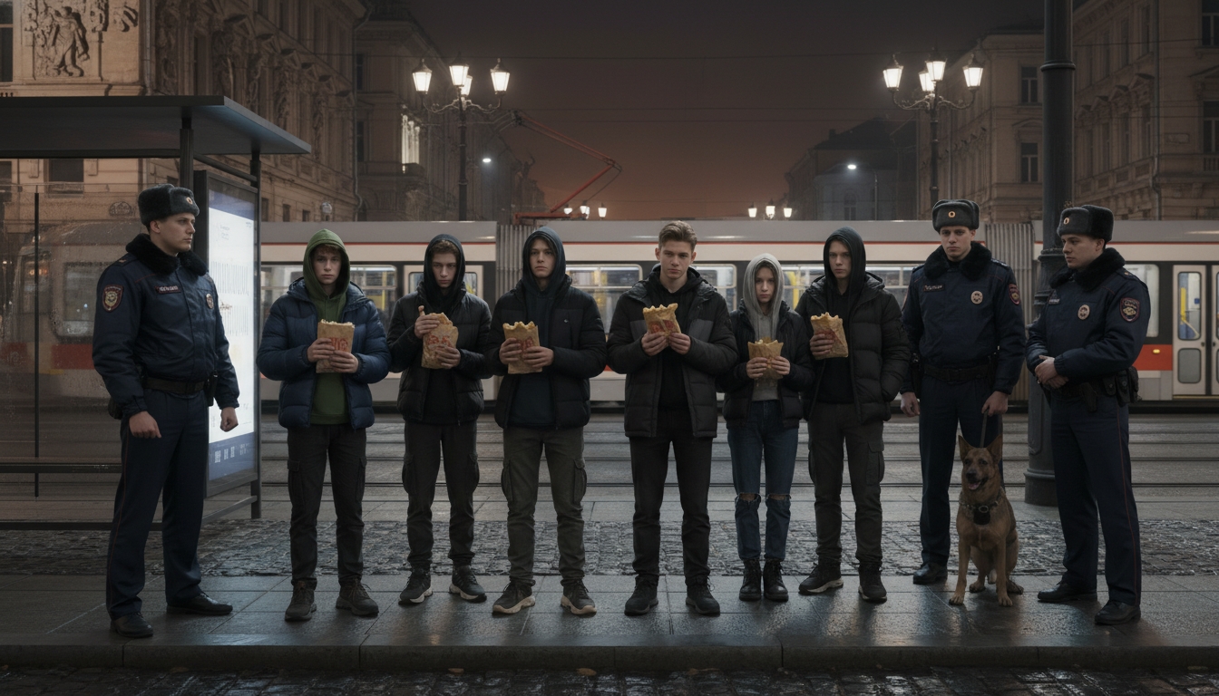 В Петербурге задержали подростков с оружием после дебошей в трамвае Сгенерировано