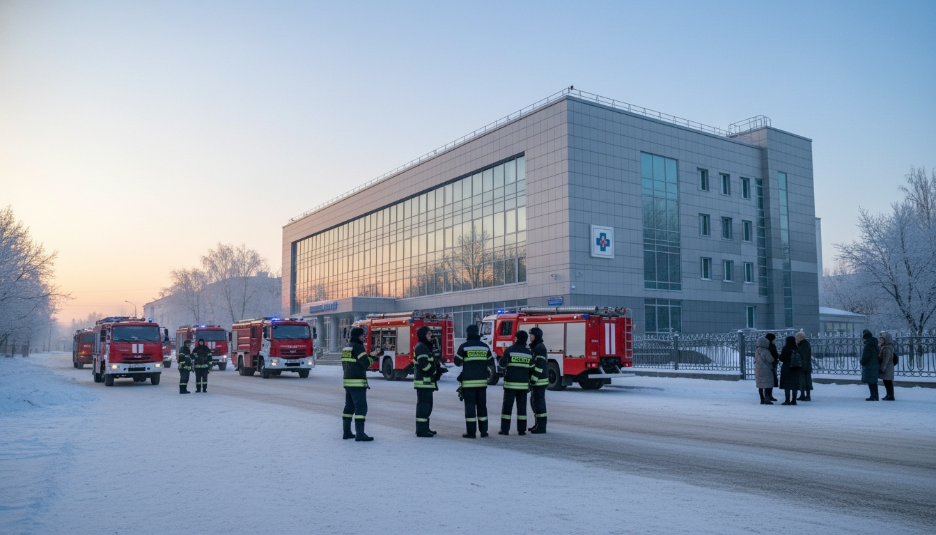 Ложное срабатывание сигнализации вызвало пожарных у Центра им. Алмазова Сгенерировано