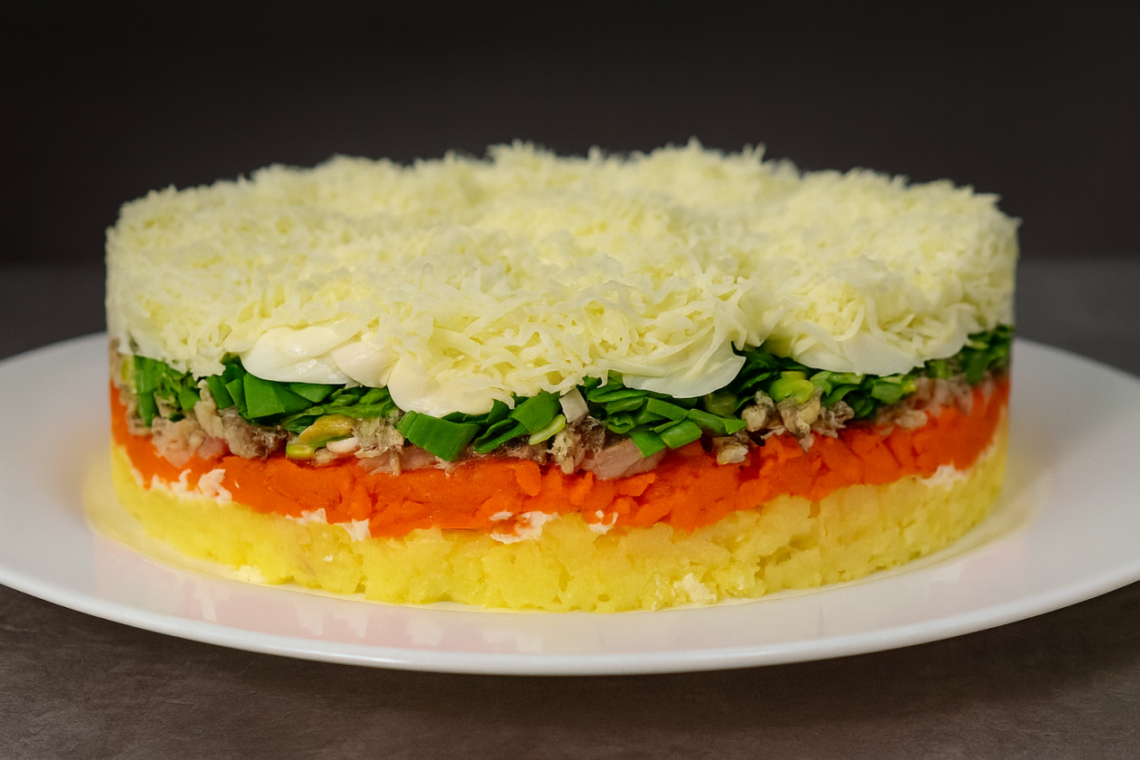 Салат &quotСугробы&quot сгенерировано ИИ Qwenlm.ai (18+)