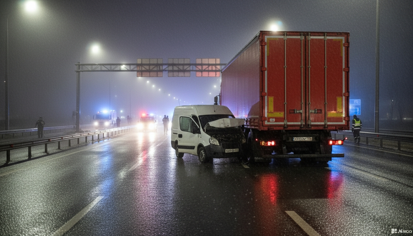 Водитель &quotГазели&quot погиб в ДТП на КАД Сгенерировано
