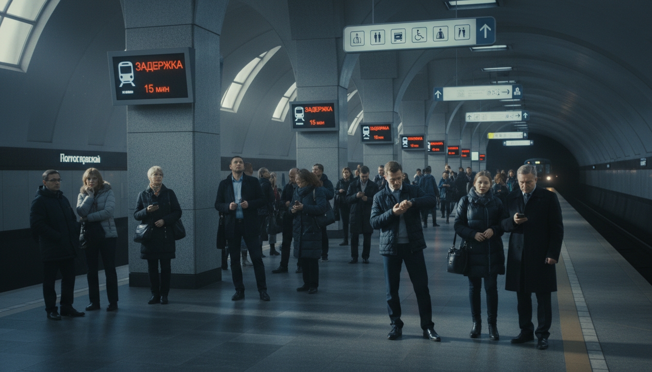 Сбой на &quotсиней&quot ветке метро в Петербурге Сгенерировано