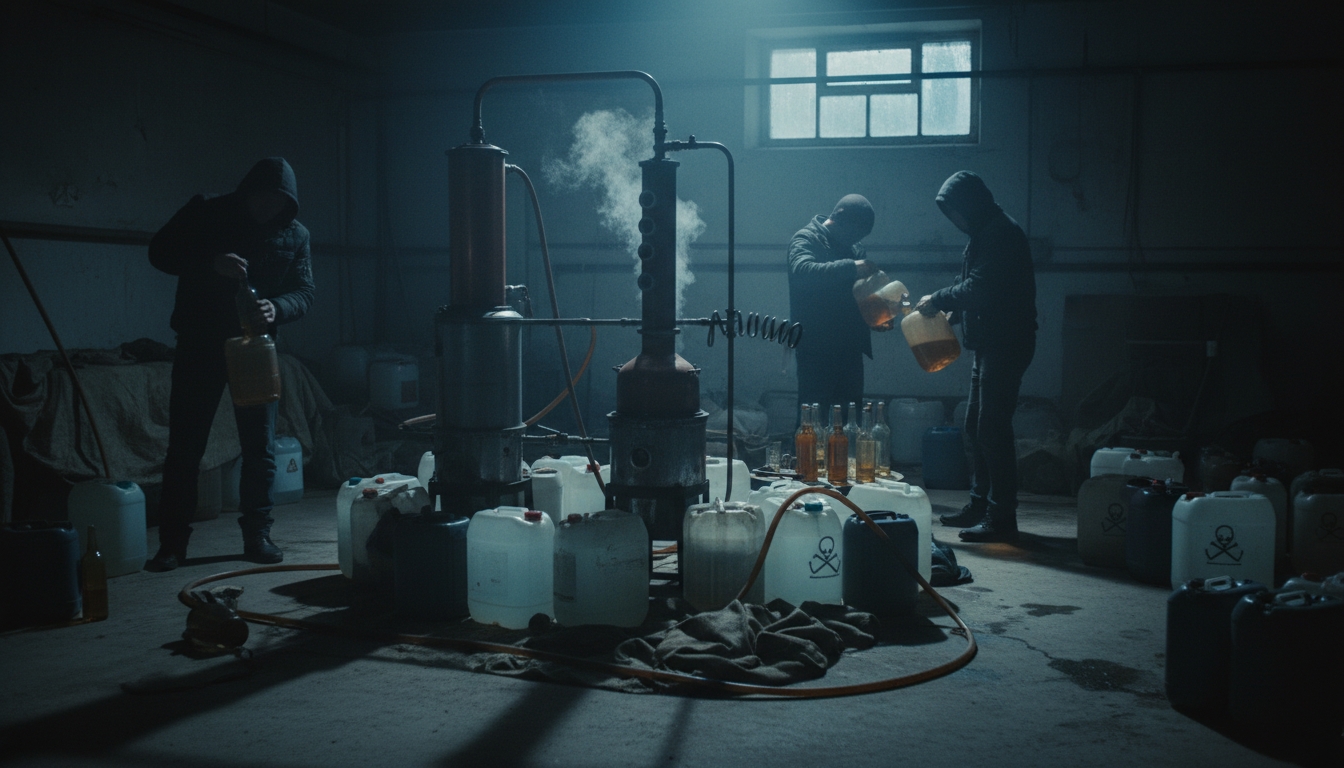 Трое задержаны за сбыт суррогатного алкоголя со смертельным этиленгликолем Сгенерировано