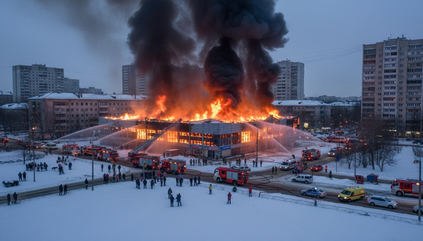 Пожар на Правобережном рынке: погибший, пострадавший и ущерб в миллионы Сгенерировано