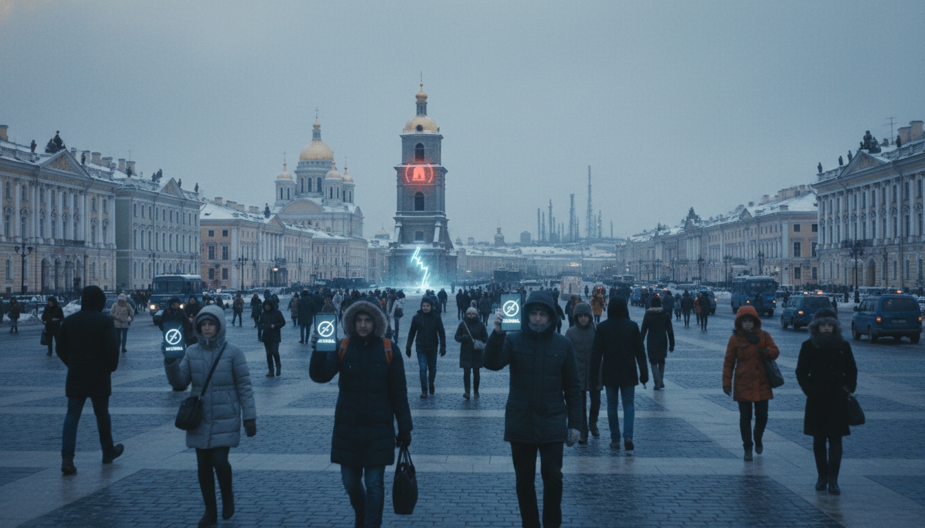 Петербург остался без мобильного интернета из-за угрозы БПЛА Сгенерировано