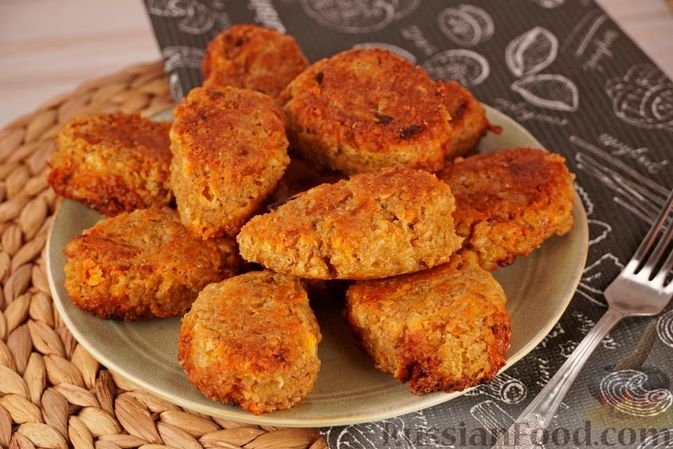 Овсяные котлеты с хрустом: оригинальный завтрак из хлопьев, сыра и жареного лука russianfood.com