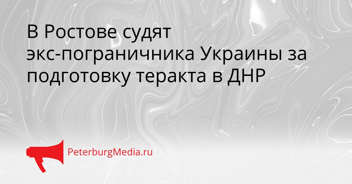 В Ростове судят экс-пограничника Украины за подготовку теракта в ДНР Сгенерировано