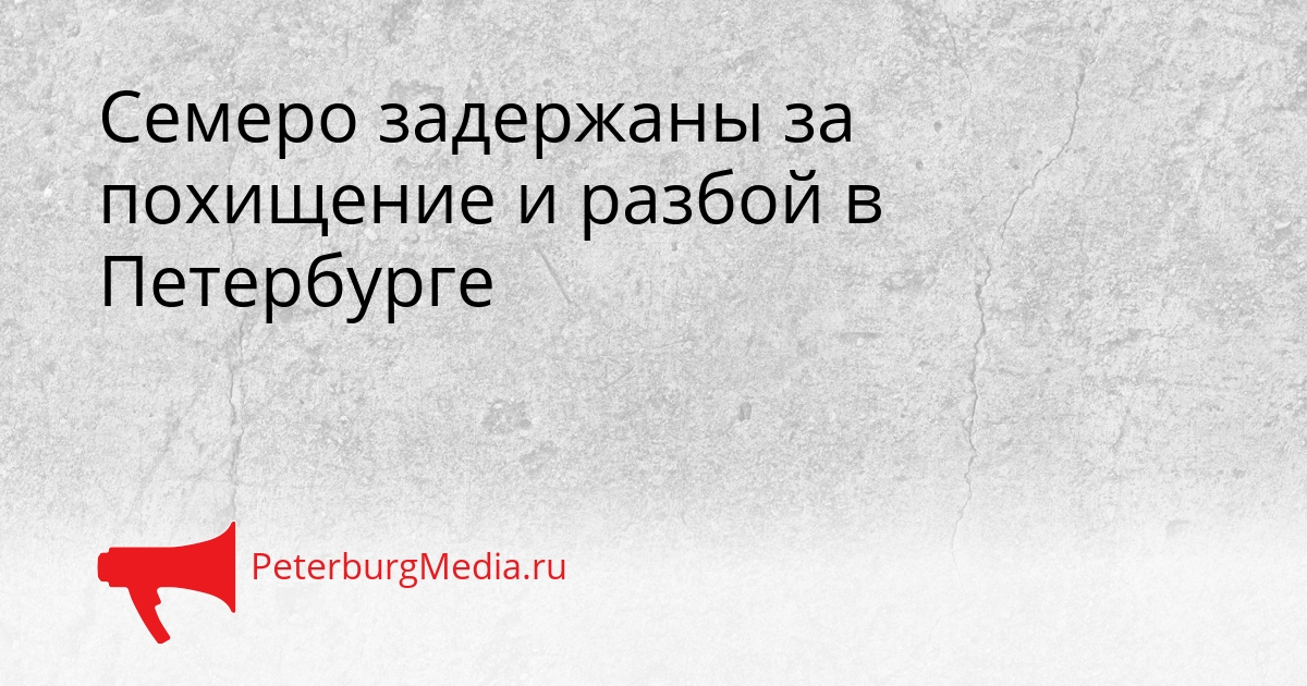 Семеро задержаны за похищение и разбой в Петербурге Сгенерировано