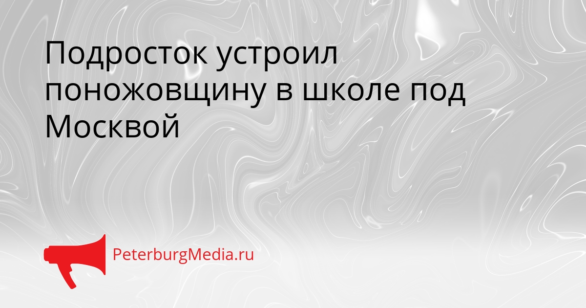 Подросток устроил поножовщину в школе под Москвой Сгенерировано