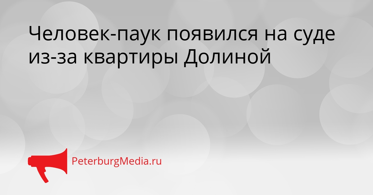 Человек-паук появился на суде из-за квартиры Долиной Сгенерировано