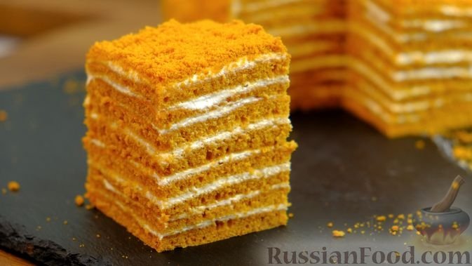 Нежный и мягкий медовик без раскатки коржей: готов за 30 минут russianfood.com