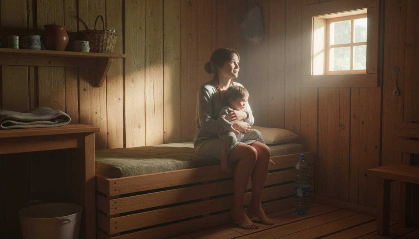 Мать с ребёнком живёт в бане после обмана застройщиком Сгенерировано