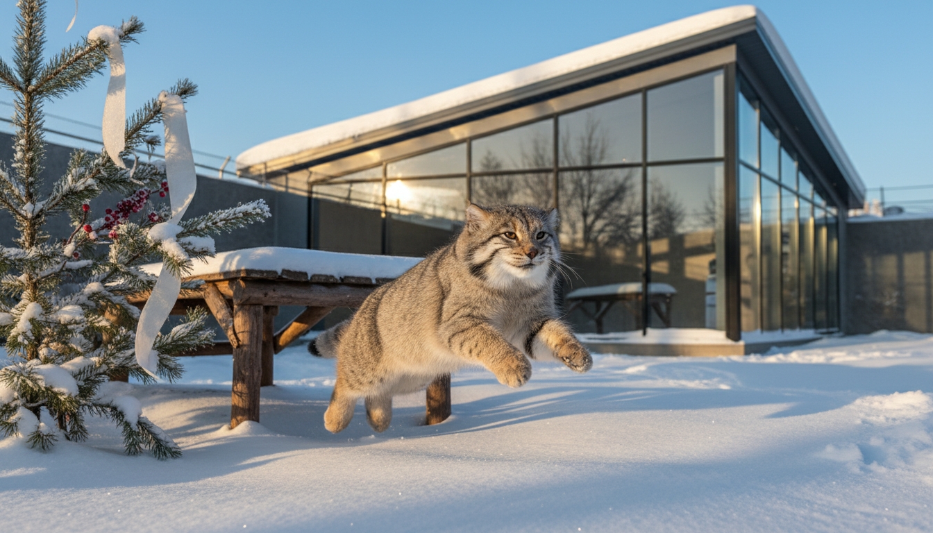 Манул Шу из Ленинградского зоопарка женится на Пепешке из Барнаула Сгенерировано