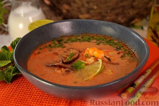 Готовим культовый тайский суп &quotТом ям&quot с креветками - дома как в ресторане russianfood.com