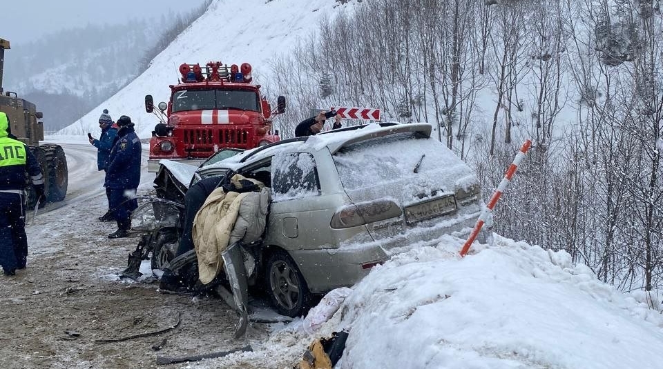 ДТП на трассе в Анивском районе пресс-служба пожарно-спасательной службы Сахалинской области
