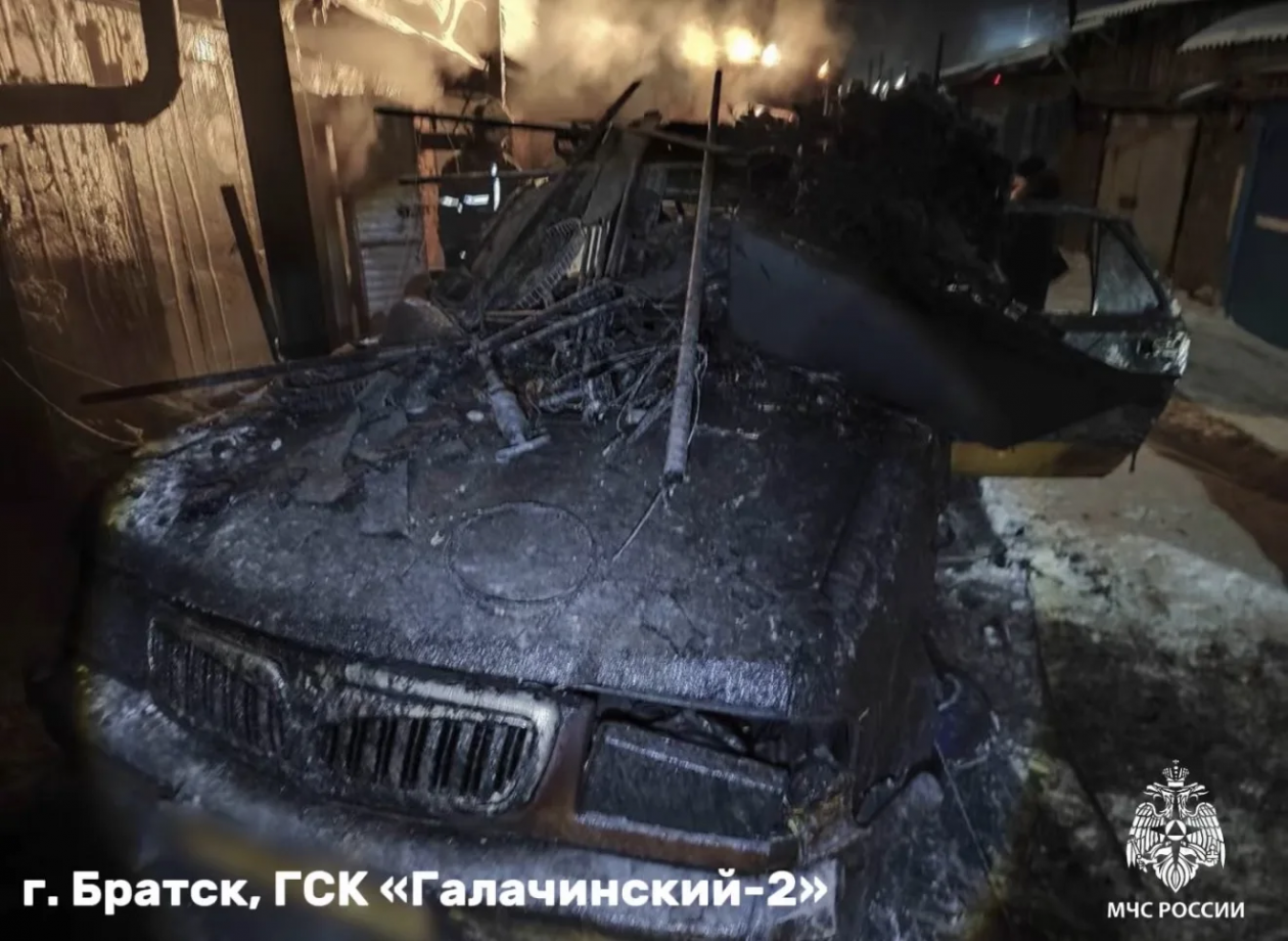 В Братске 77-летний пенсионер погиб при пожаре в гараже ГУ МЧС России по региону