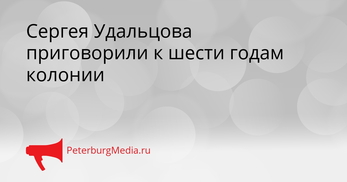 Сергея Удальцова приговорили к шести годам колонии Сгенерировано