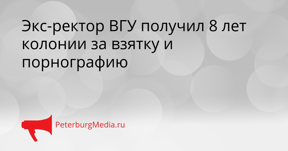 Экс-ректор ВГУ получил 8 лет колонии за взятку и порнографию Сгенерировано