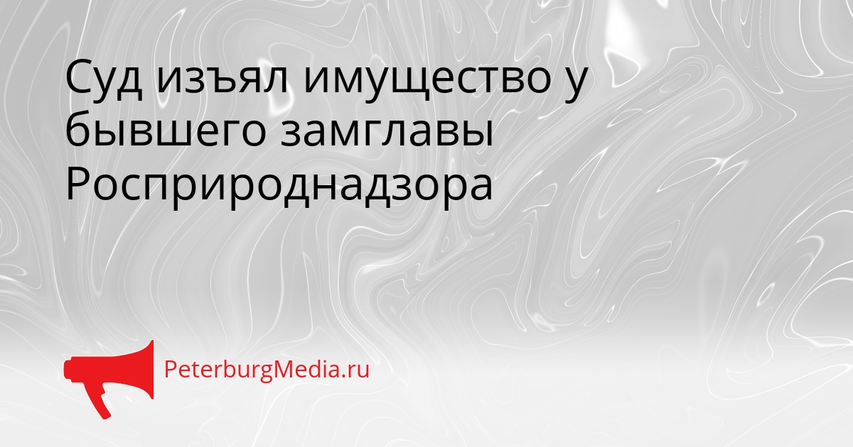 Суд изъял имущество у бывшего замглавы Росприроднадзора Сгенерировано
