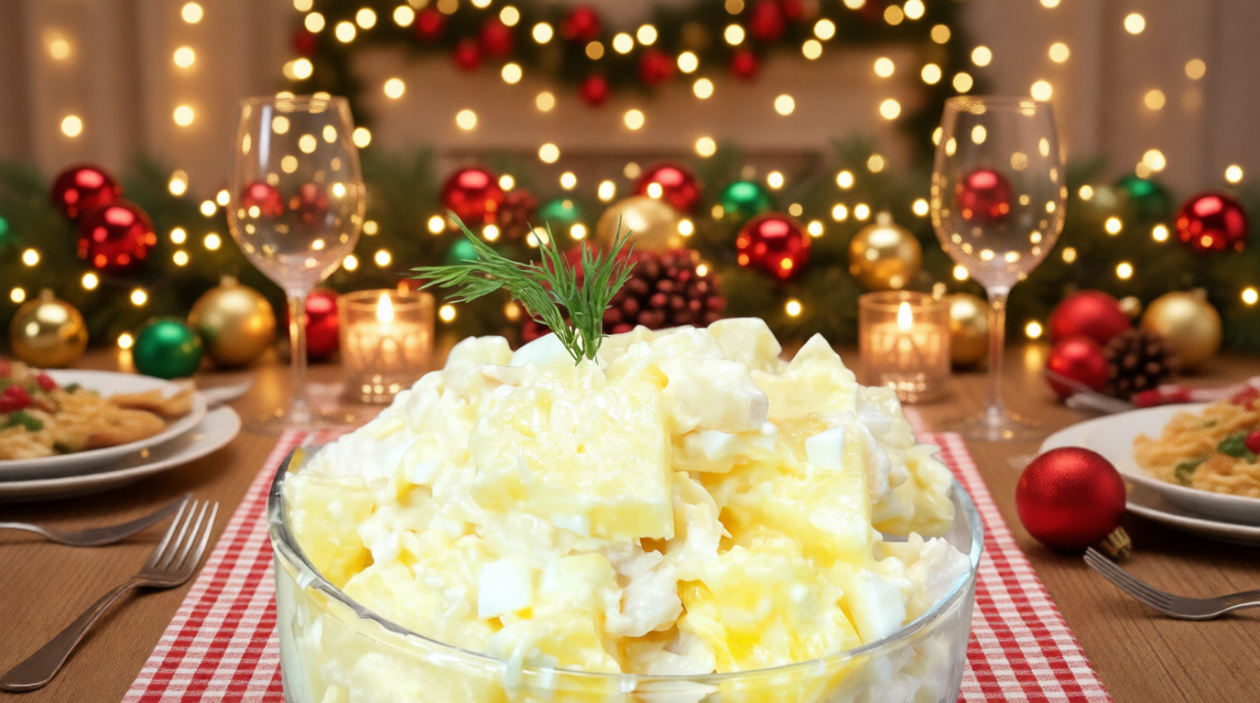 Измельчила, заправила: салат &quotБеленький&quot - выглядит изысканно, а вкус просто божественный ИИ Qwen