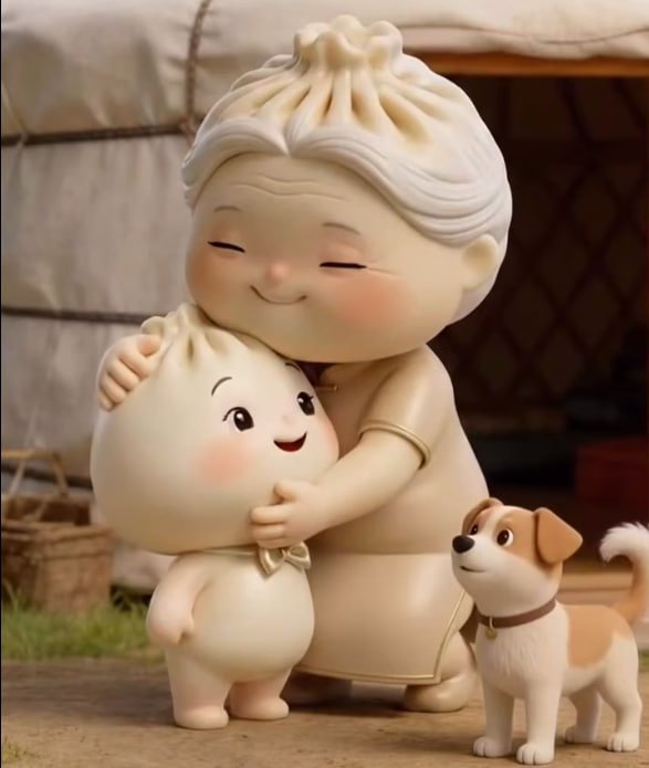 Малыш-бууза по имени Буу встречает бабушку Эжы Кадр из мультфильма