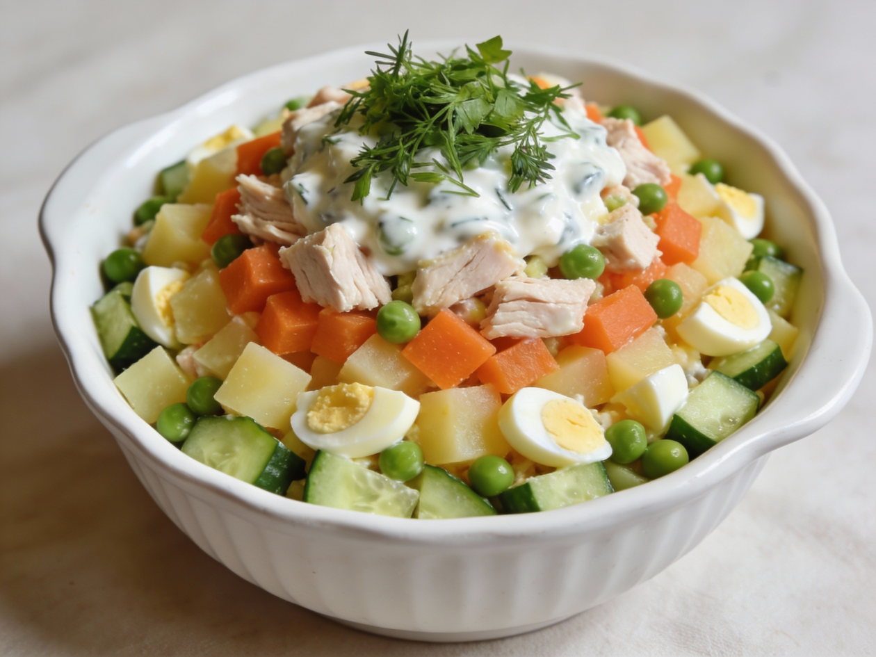 Диетическое оливье сгенерировано ИИ Perplexity (18+)