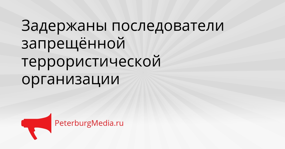 Задержаны последователи запрещённой террористической организации Сгенерировано