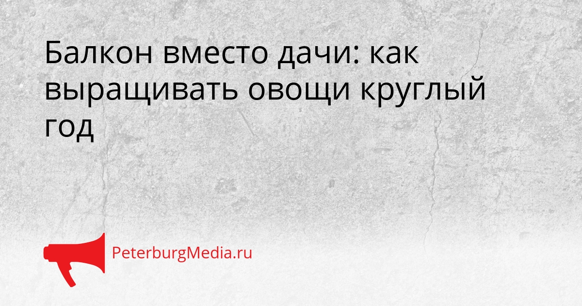 Балкон вместо дачи: как выращивать овощи круглый год Сгенерировано