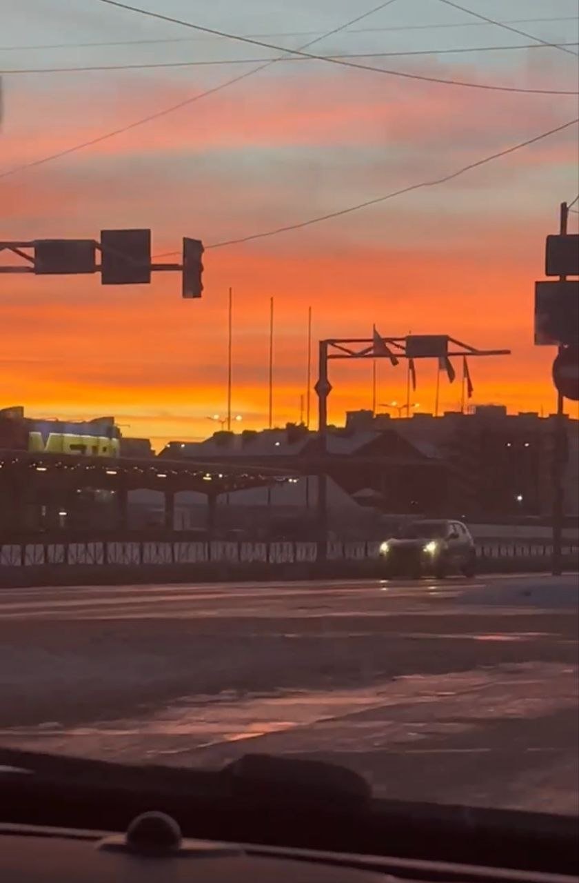 Огненный закат восхитил жителей Ставрополя ИА Stavropol.Media