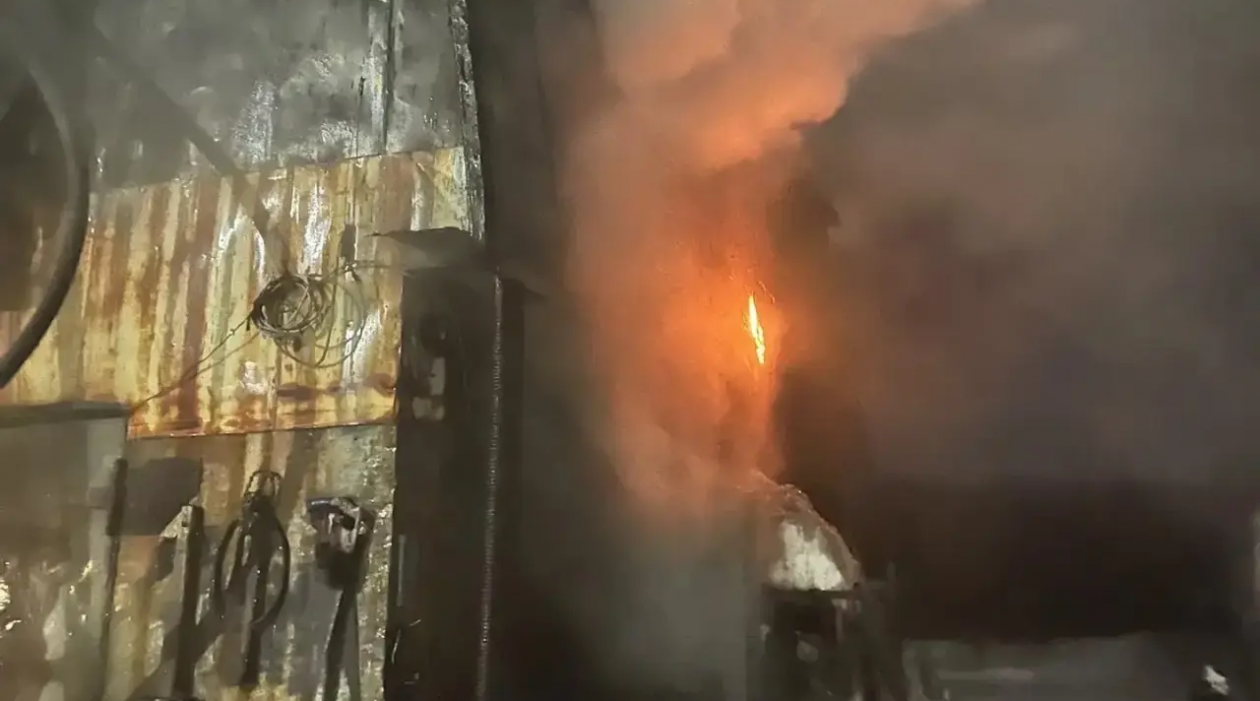 Возгорание в Поронайске пресс-служба ГУ МЧС России по Сахалинской области