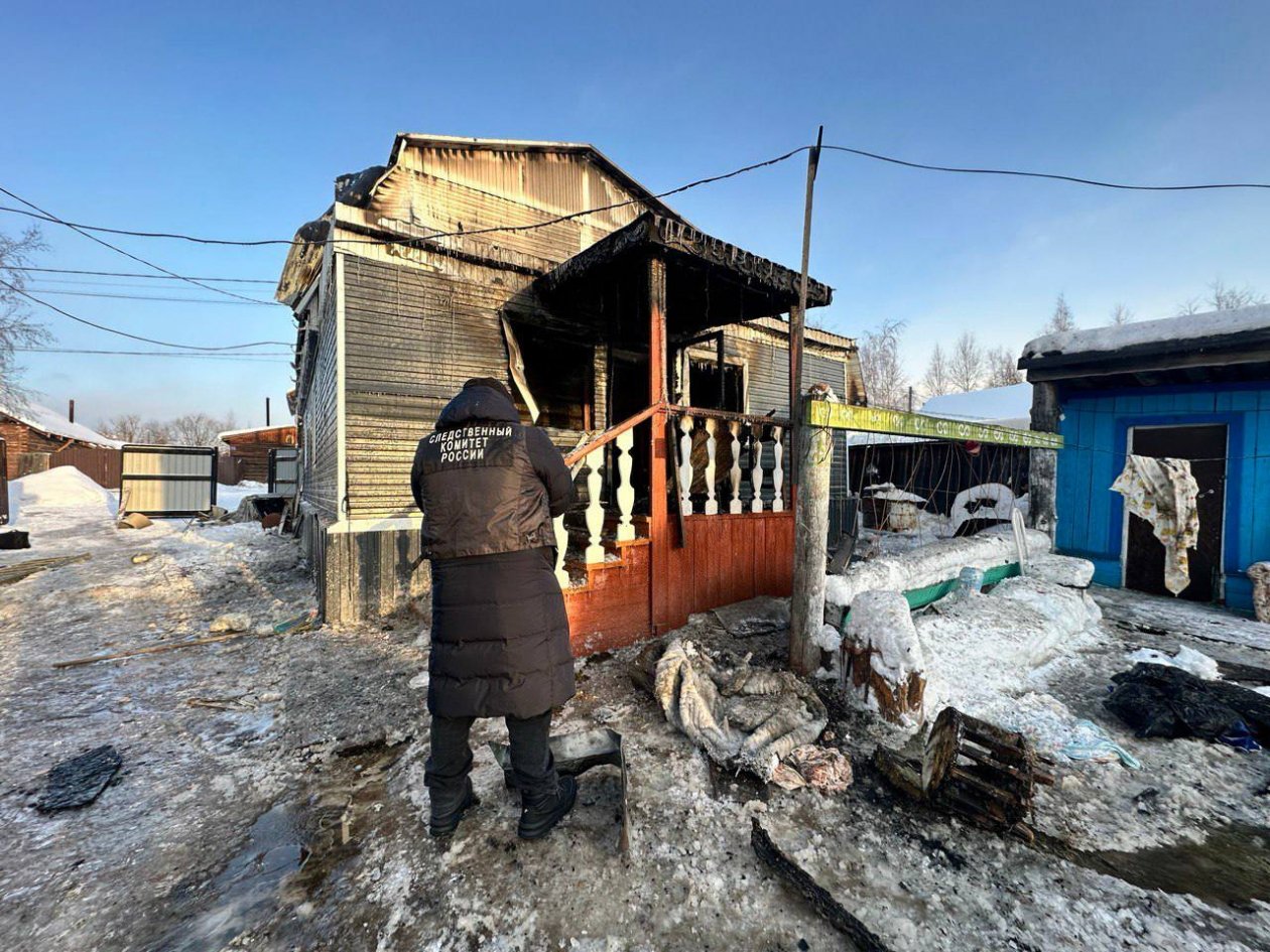 Пожар в Олёкминске СУ СК по Якутии