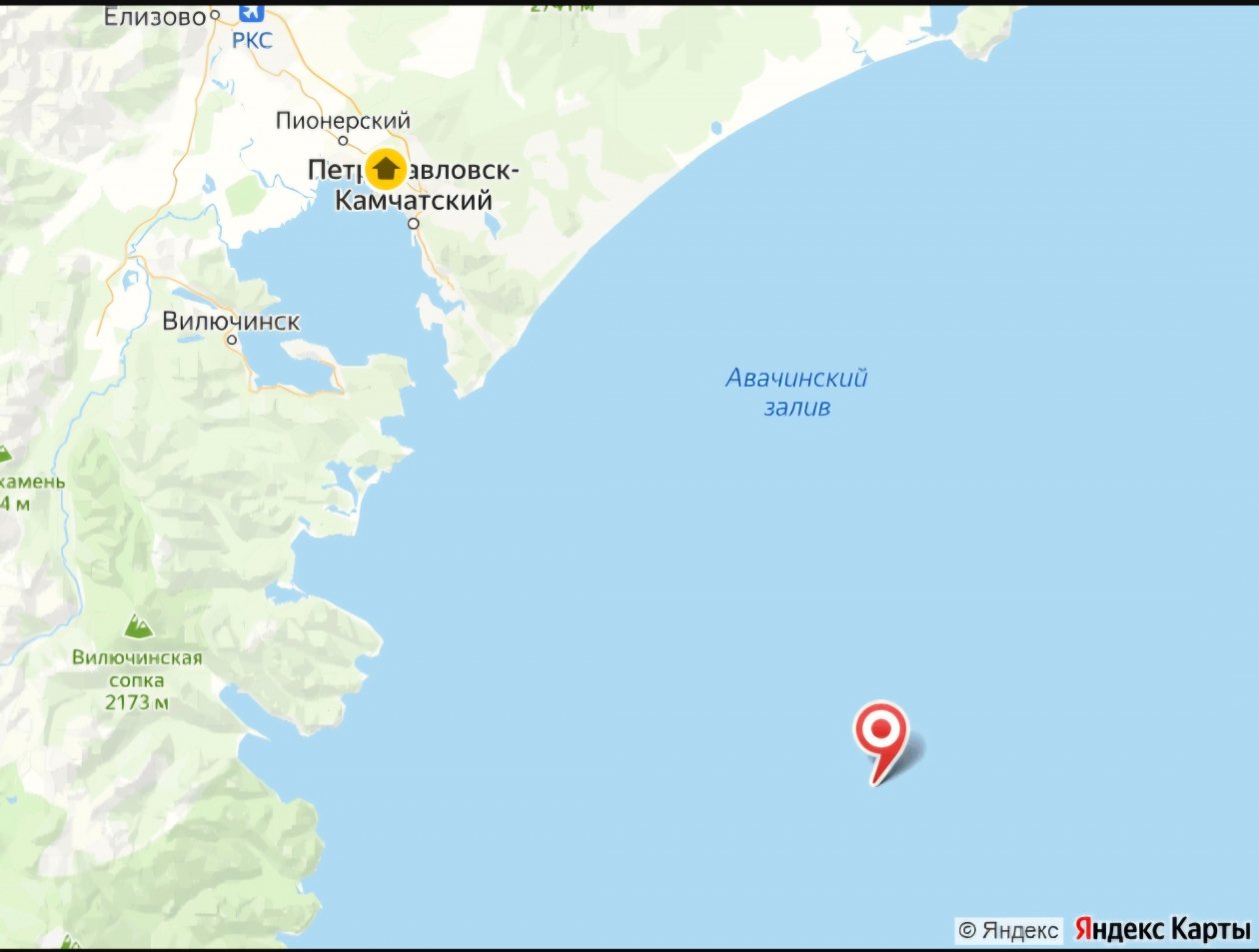 Карта сейсмособытия ФИЦ ЕГС РАН