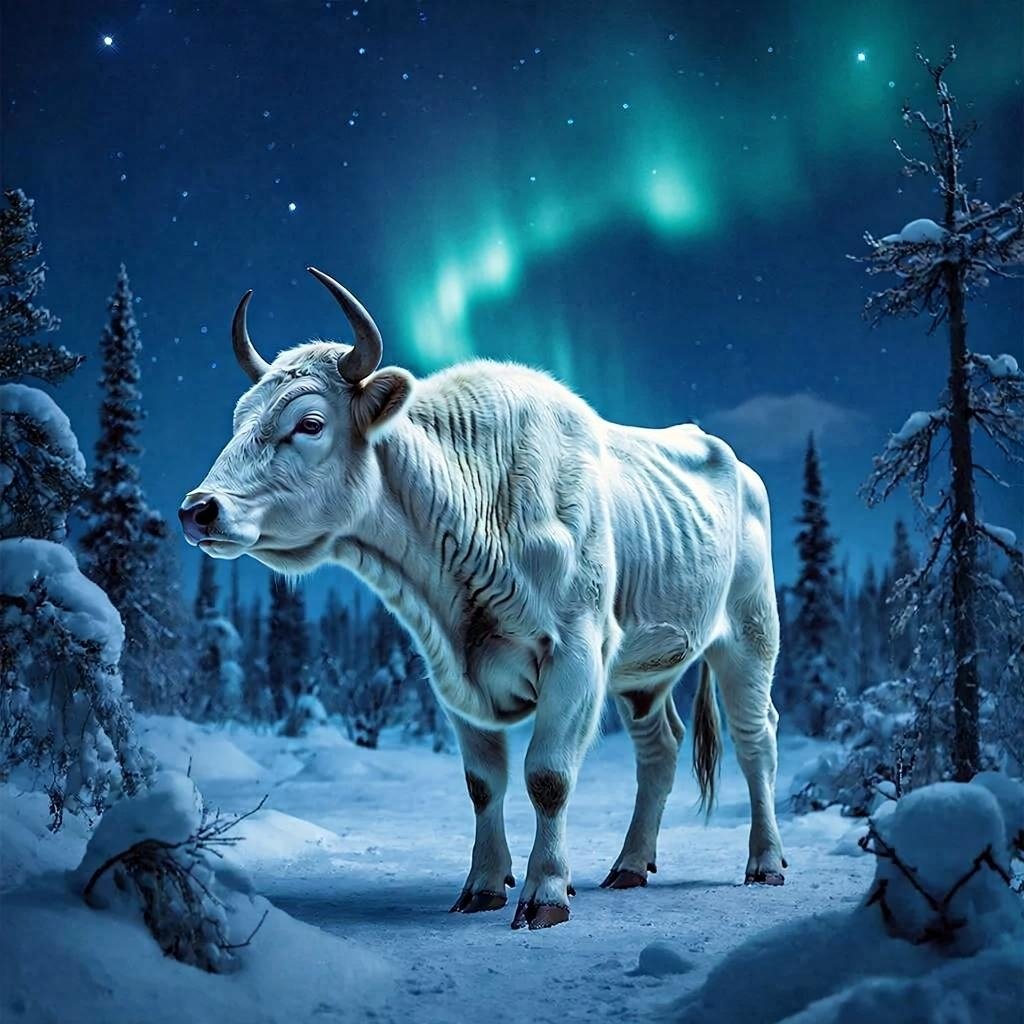В Якутии ждут, когда у Быка холода отломится первый рог сгенерировано сервисом &quotКандинский&quot (18+)