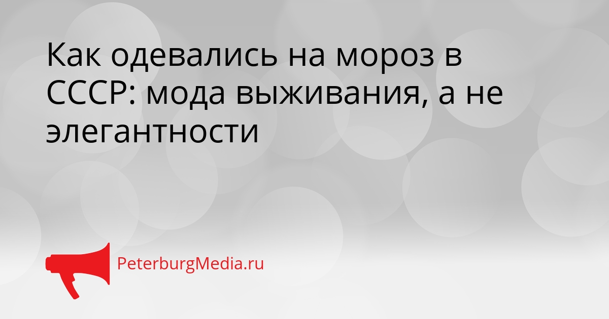 Как одевались на мороз в СССР: мода выживания, а не элегантности Сгенерировано