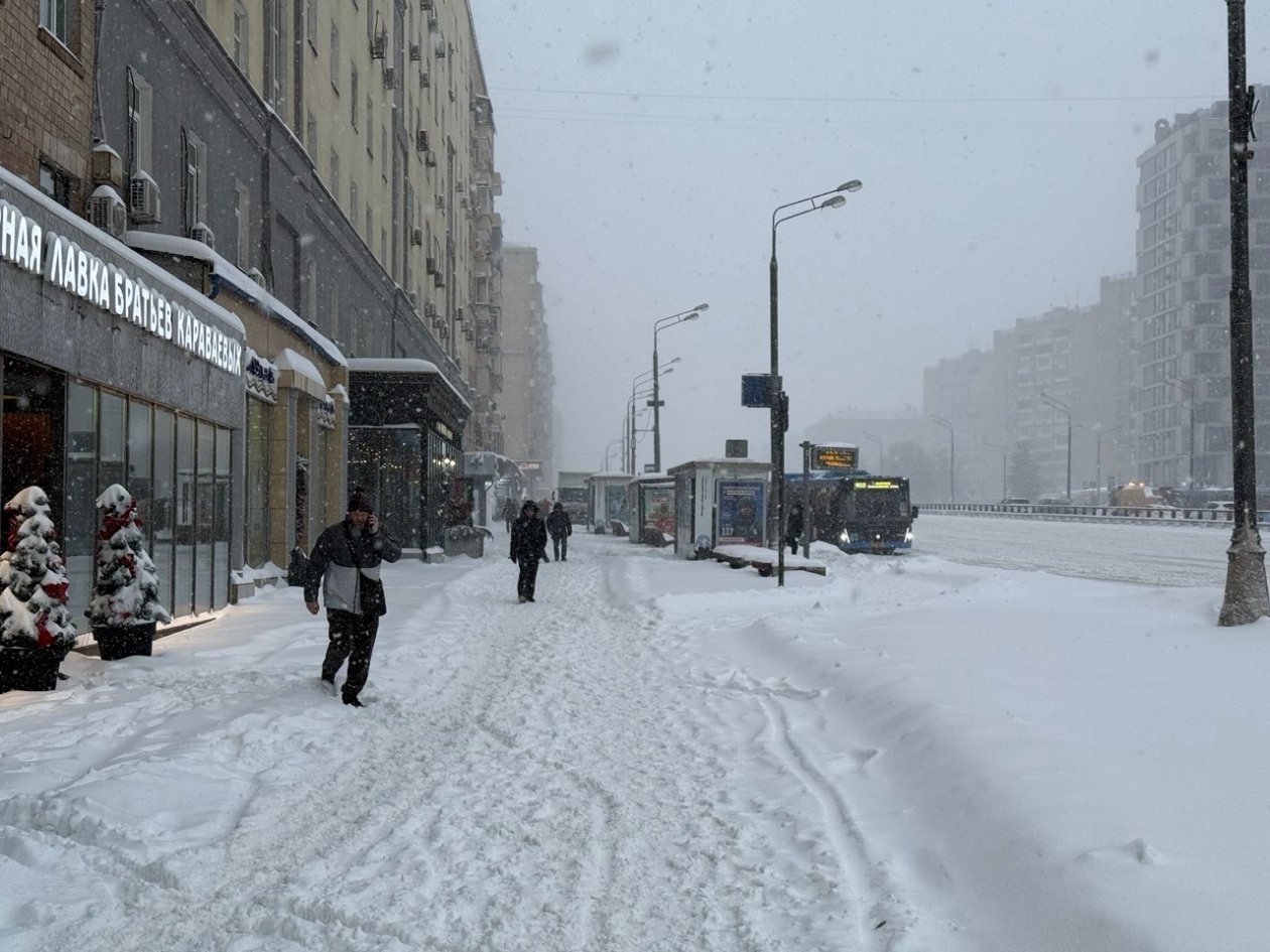 Снегопад в Москве ИА StolicaMedia
