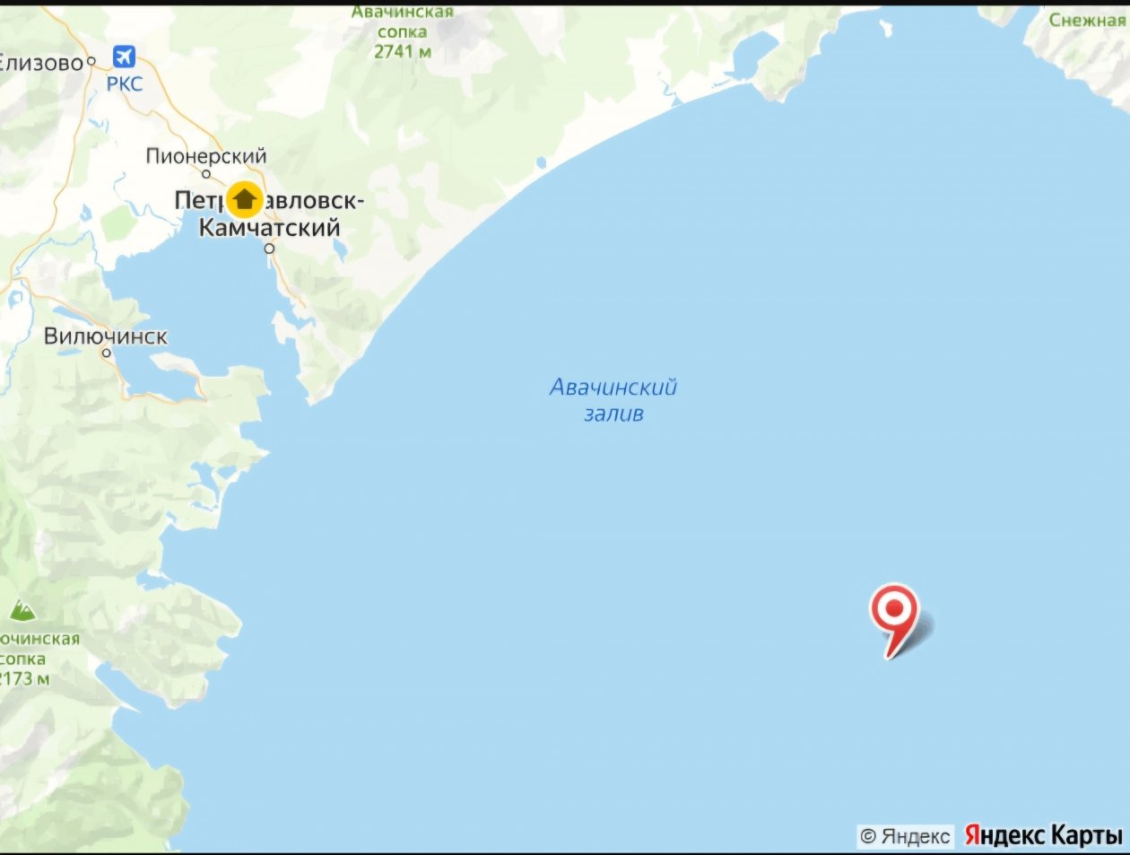 Карта сейсмособытия ФИЦ ЕГС РАН