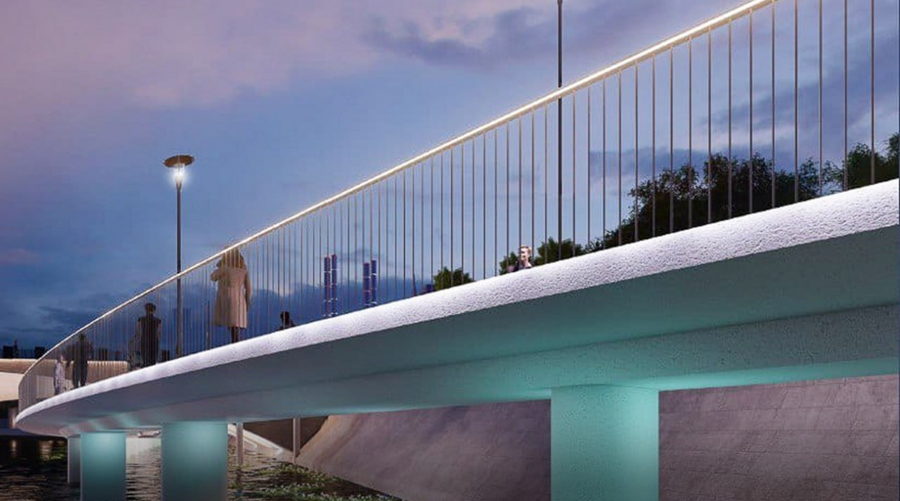 Новый крупный мост начали строить в центре Москвы Telegram-канал мэра Москвы Сергея Собянина