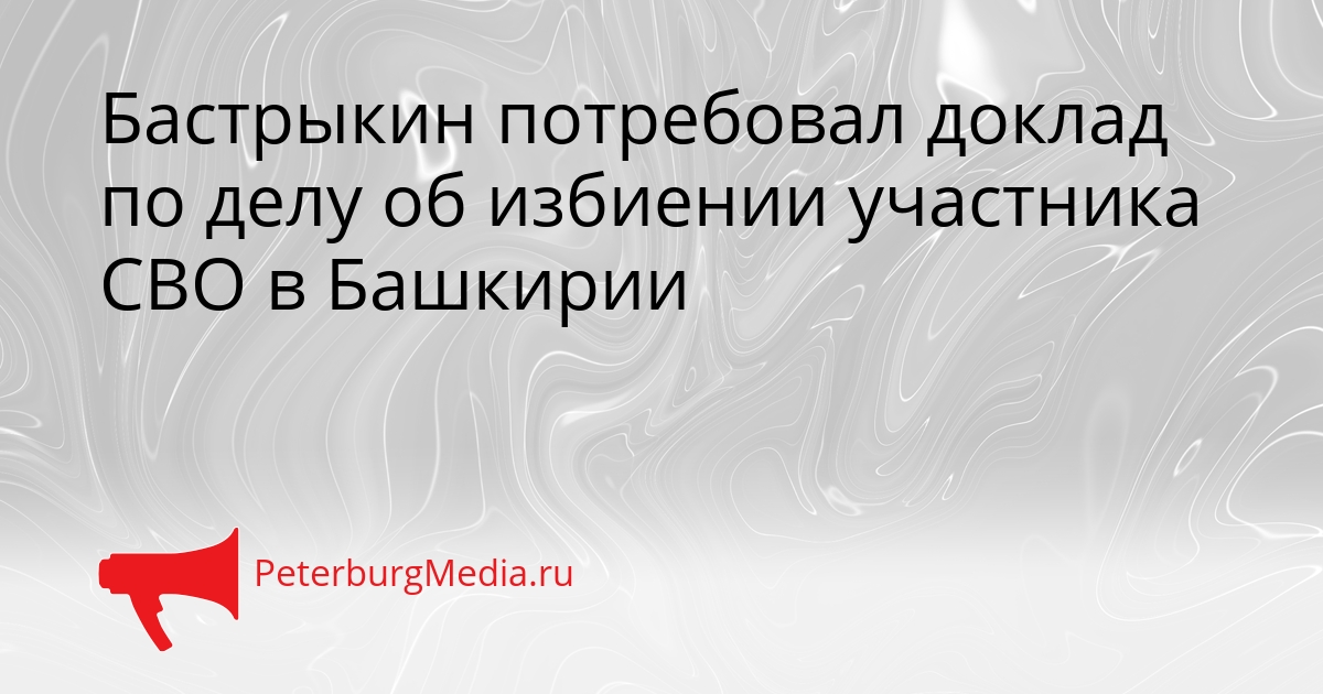 Бастрыкин потребовал доклад по делу об избиении участника СВО в Башкирии Сгенерировано