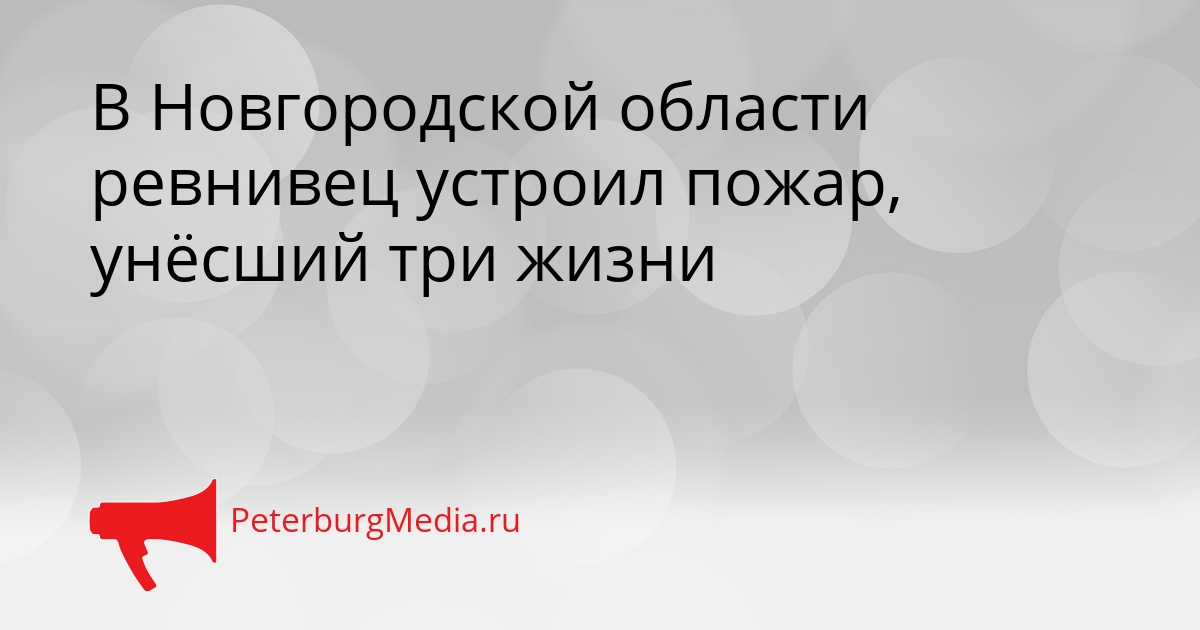 В Новгородской области ревнивец устроил пожар, унёсший три жизни Сгенерировано