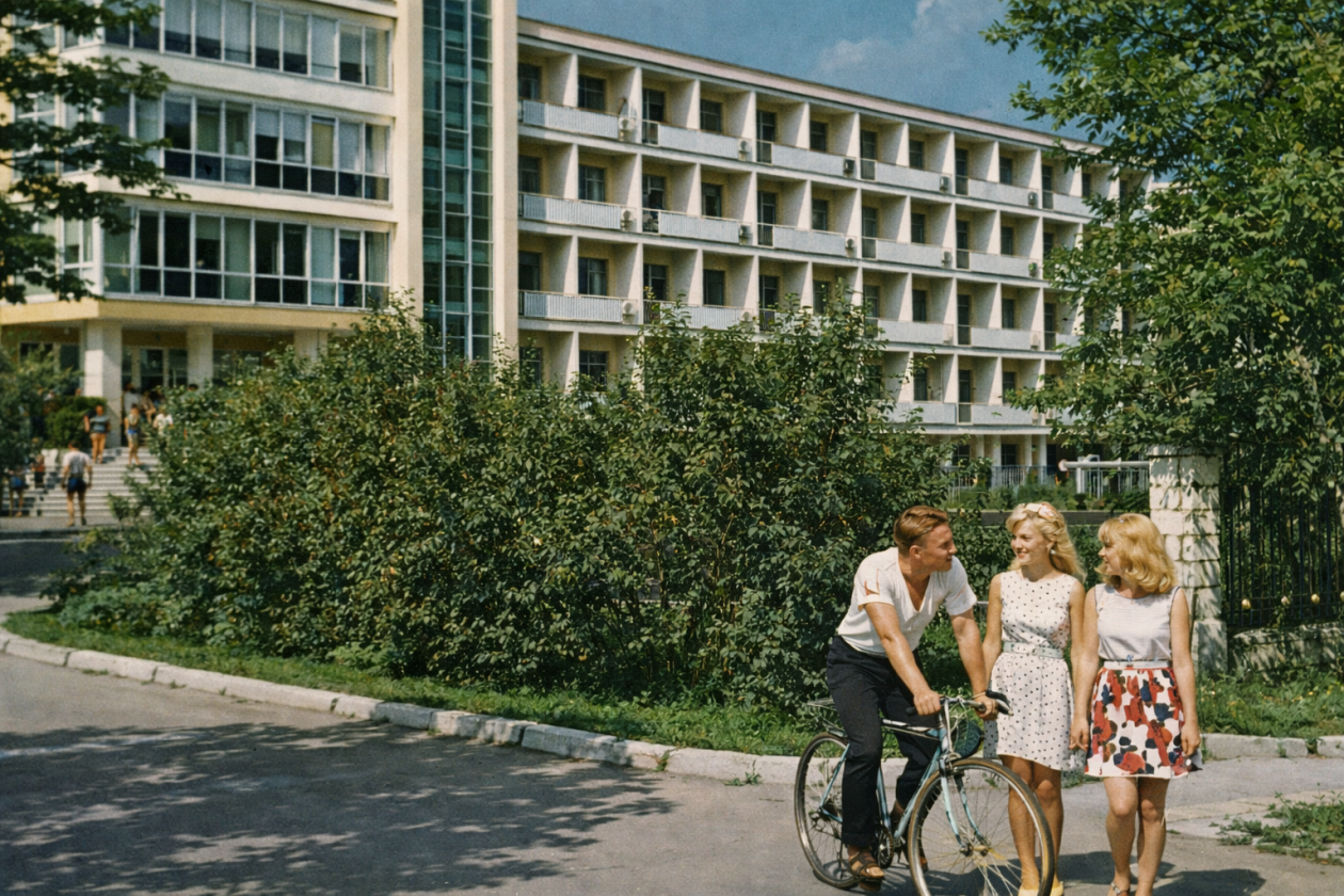 Советские курорты не исчезли, они просто дождались своего второго расцвета сгенерировано ИИ Qwenlm.ai (18+)