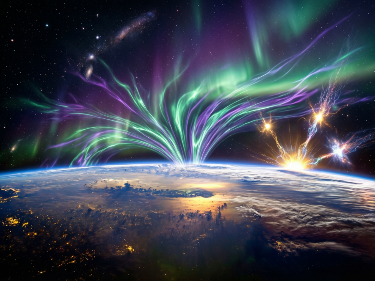 С первых дней 2026 года Геомагнитная активность бьёт все рекорды Изображение сгенерировано ИИ Qwenlm.a (18+)